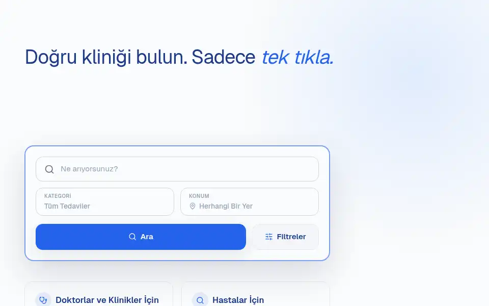 Screenshot of clickclinic.com.tr