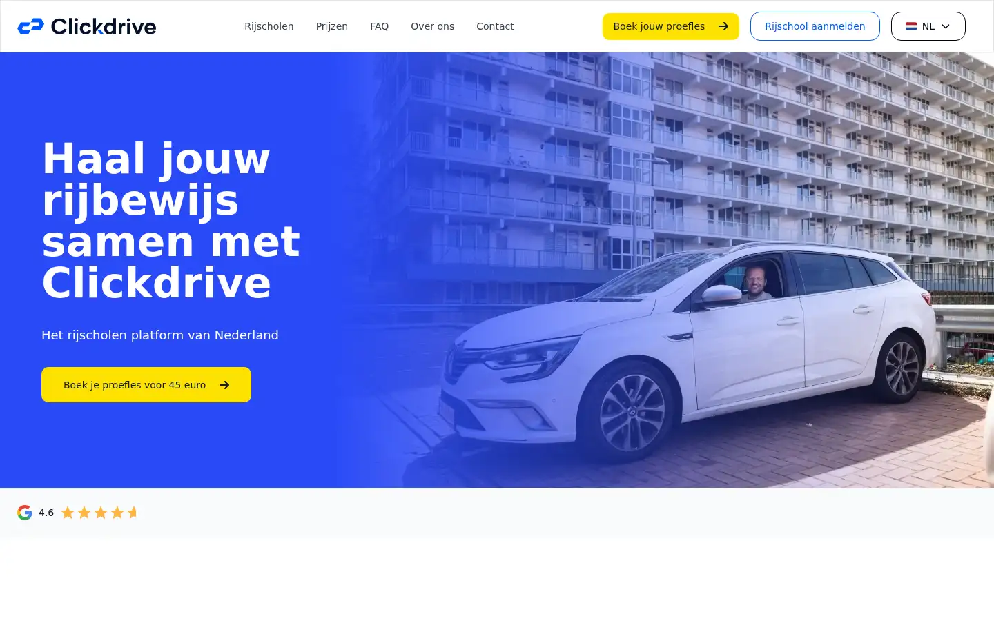 Screenshot of clickdrive.nl