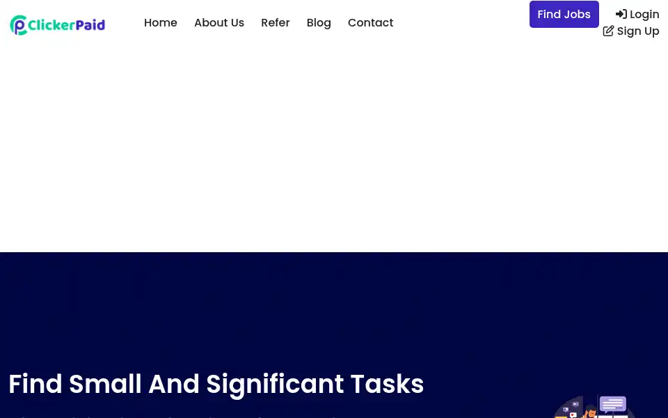 Screenshot of clickerpaid.com