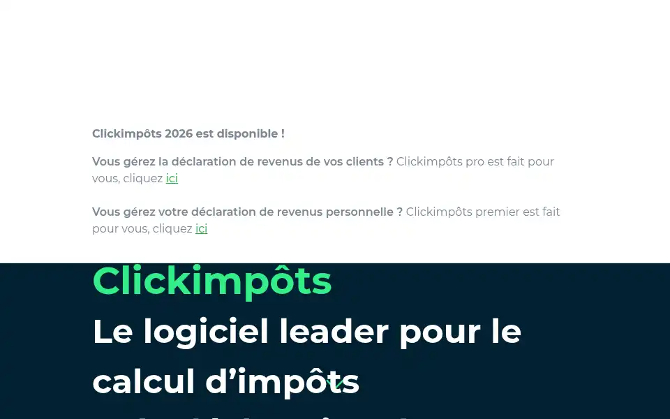 Screenshot of clickimpots.com