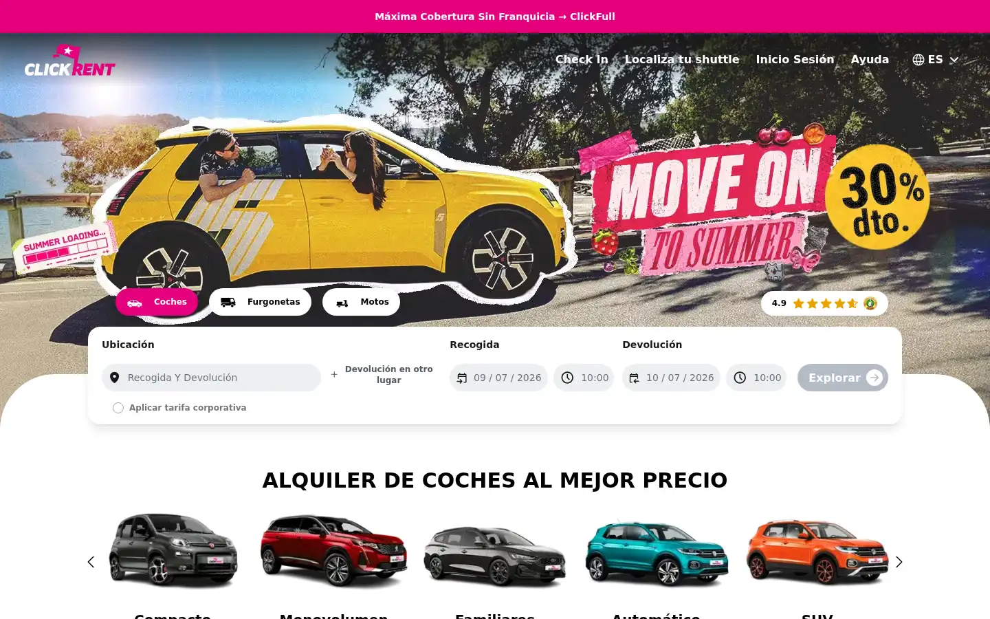 Screenshot of clickrent.es