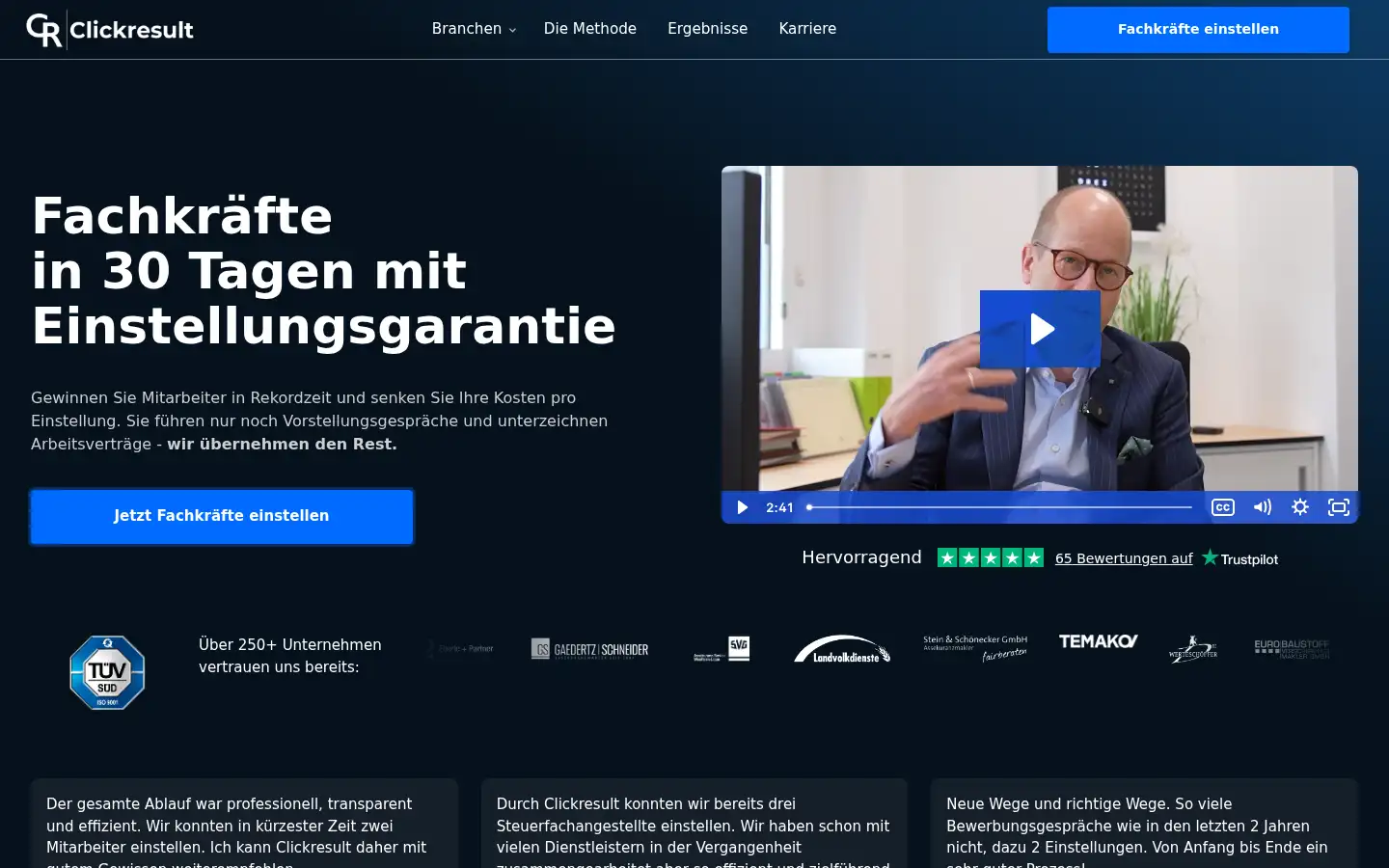 Screenshot of clickresult.de