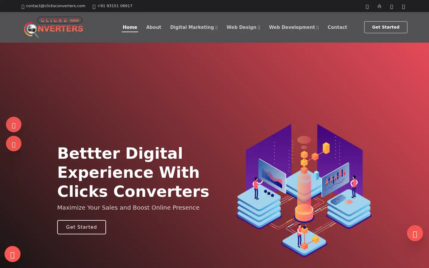 Screenshot of clicksconverters.com