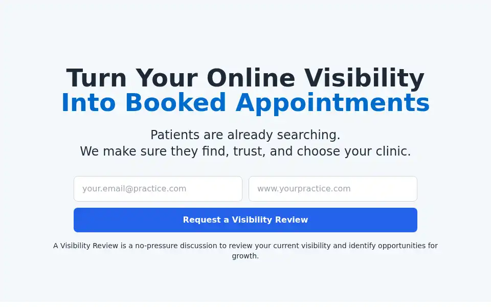 Screenshot of clicktoclinic.com