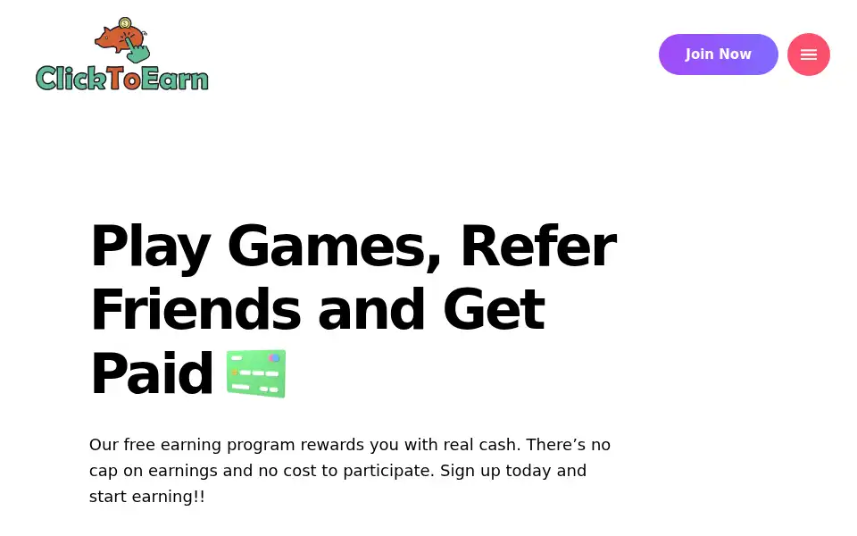 Screenshot of clicktoearn.co
