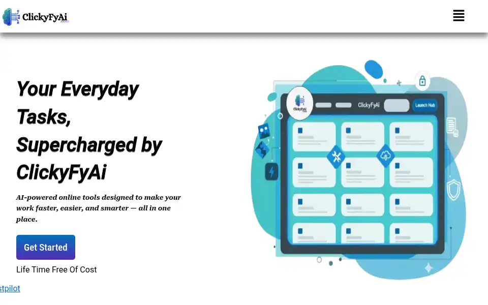Screenshot of clickyfyai.com