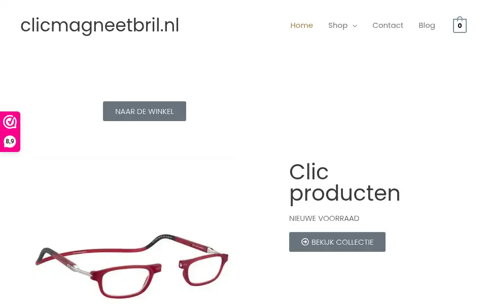 Screenshot of clicmagneetbril.nl