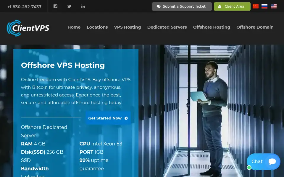 Screenshot of clientvps.com