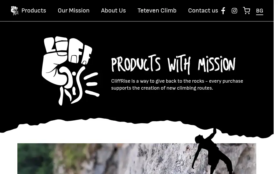 Screenshot of cliffrise.com