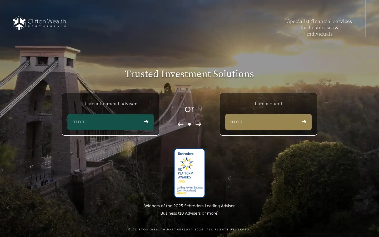 Screenshot of cliftonwealthpartnership.co.uk