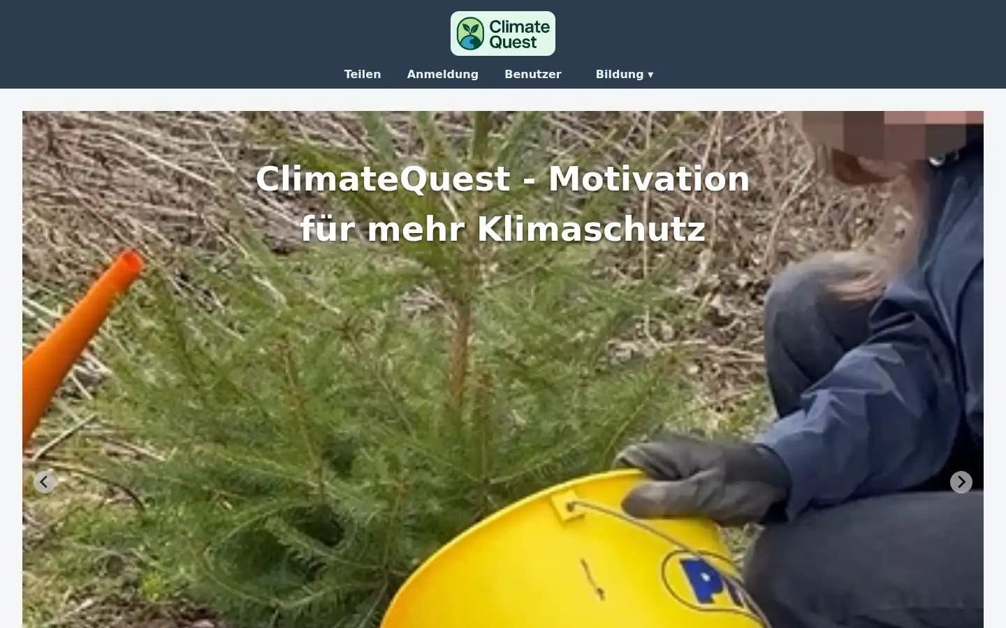 Screenshot of climate-quest.de