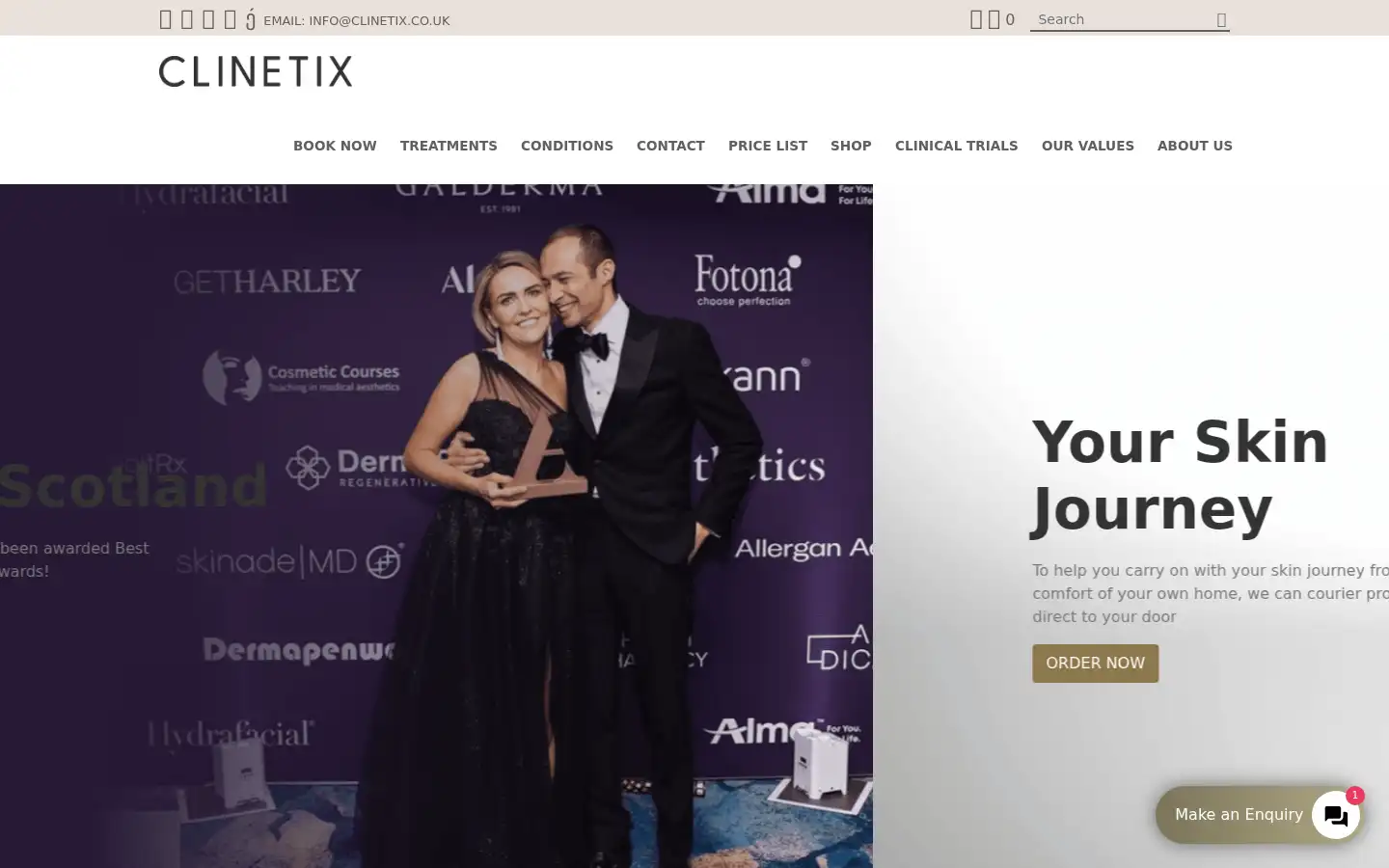 Screenshot of clinetix.co.uk