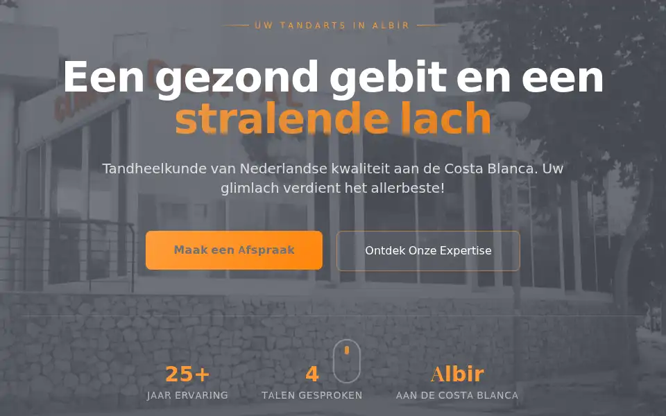Screenshot of clinicadentalalbir.com