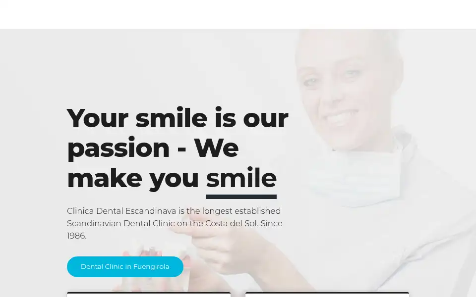 Screenshot of clinicadentalescandinava.com