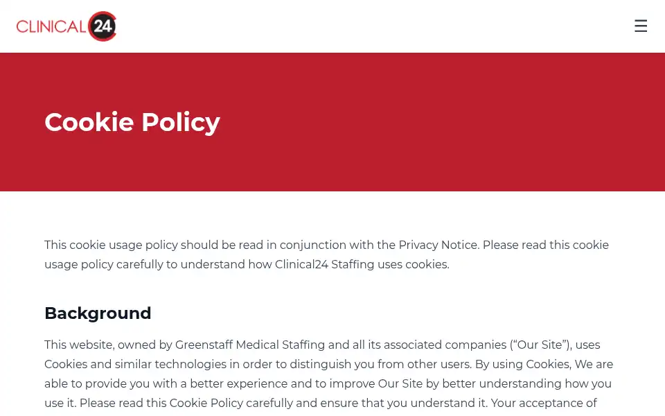 Screenshot of clinical24.co.uk