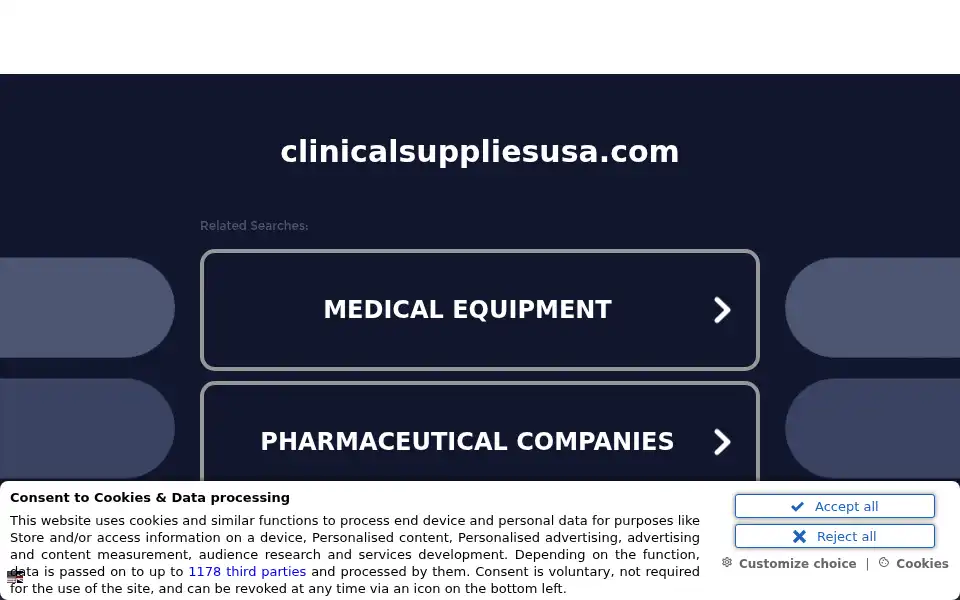 Screenshot of clinicalsuppliesusa.com
