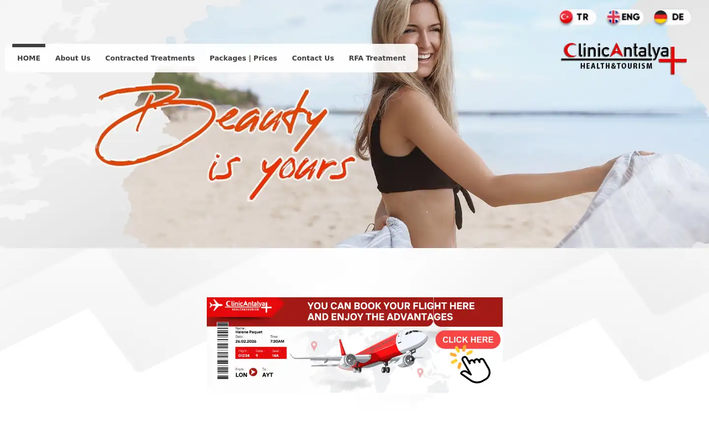 Screenshot of clinicantalya.com