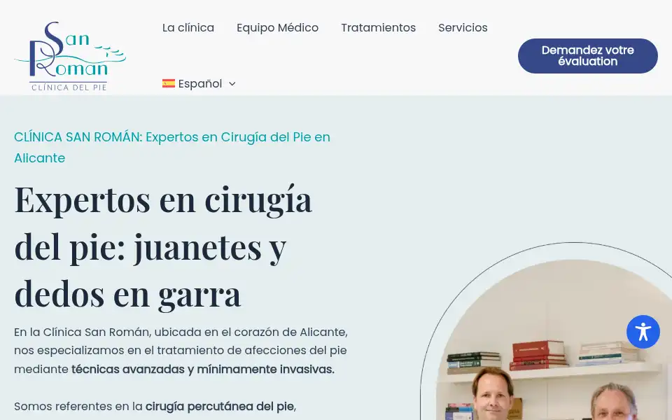 Screenshot of clinicasanroman.com