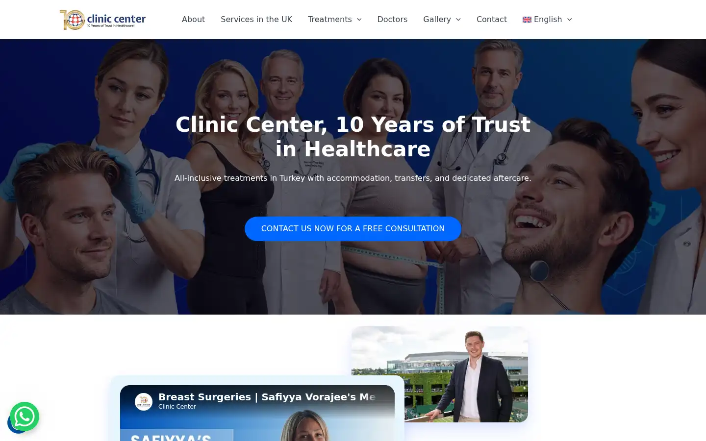 Screenshot of cliniccenter.co.uk