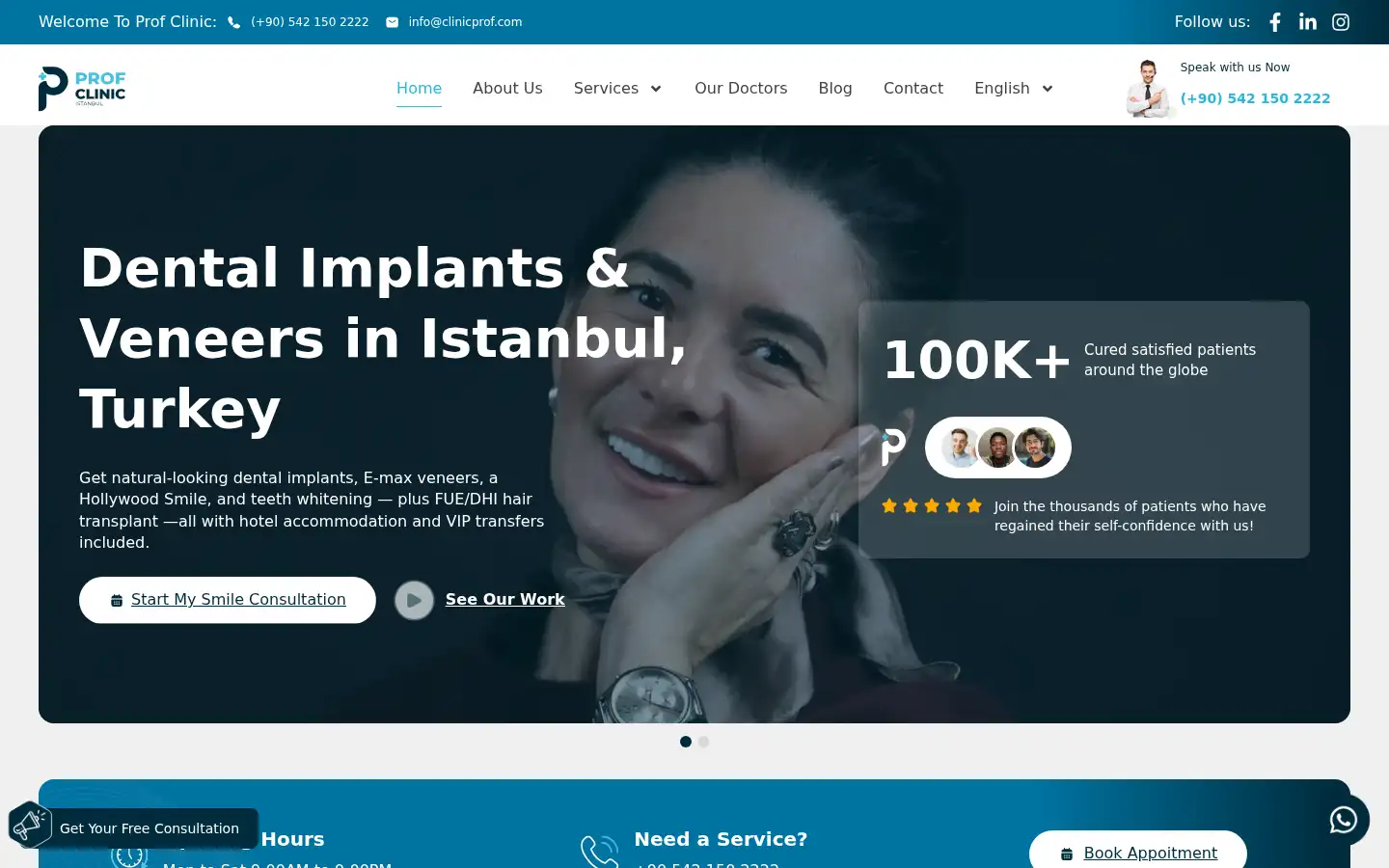 Screenshot of clinicprof.com