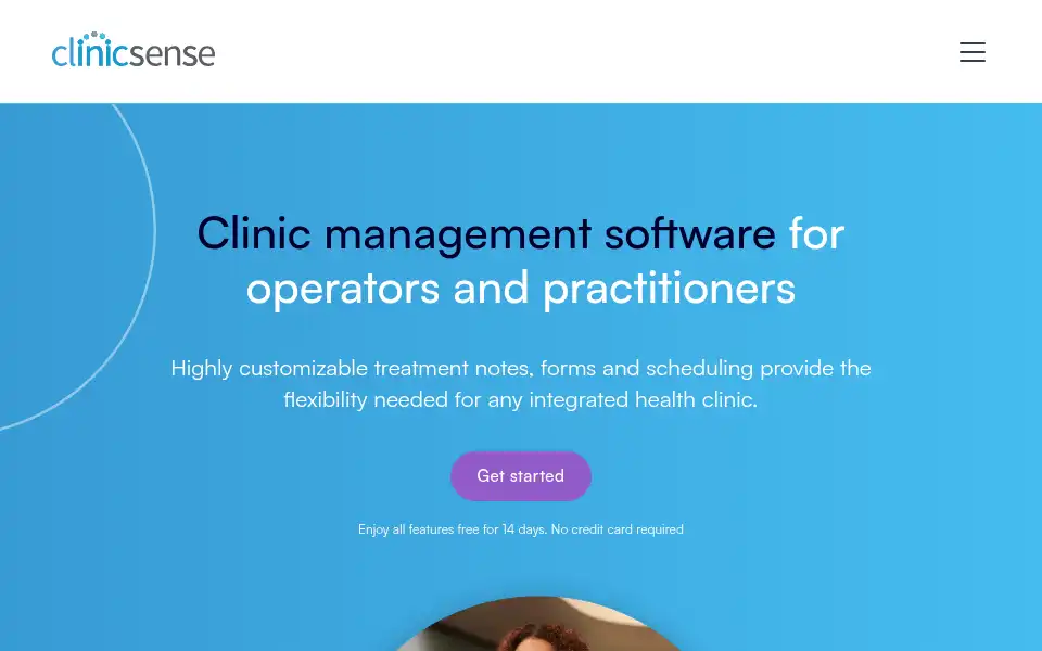 Screenshot of clinicsense.com