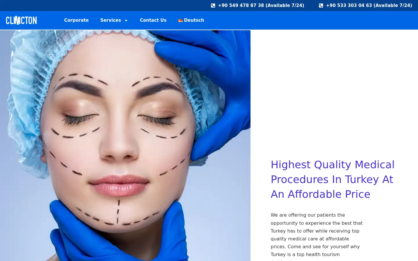 Screenshot of clinicton.com