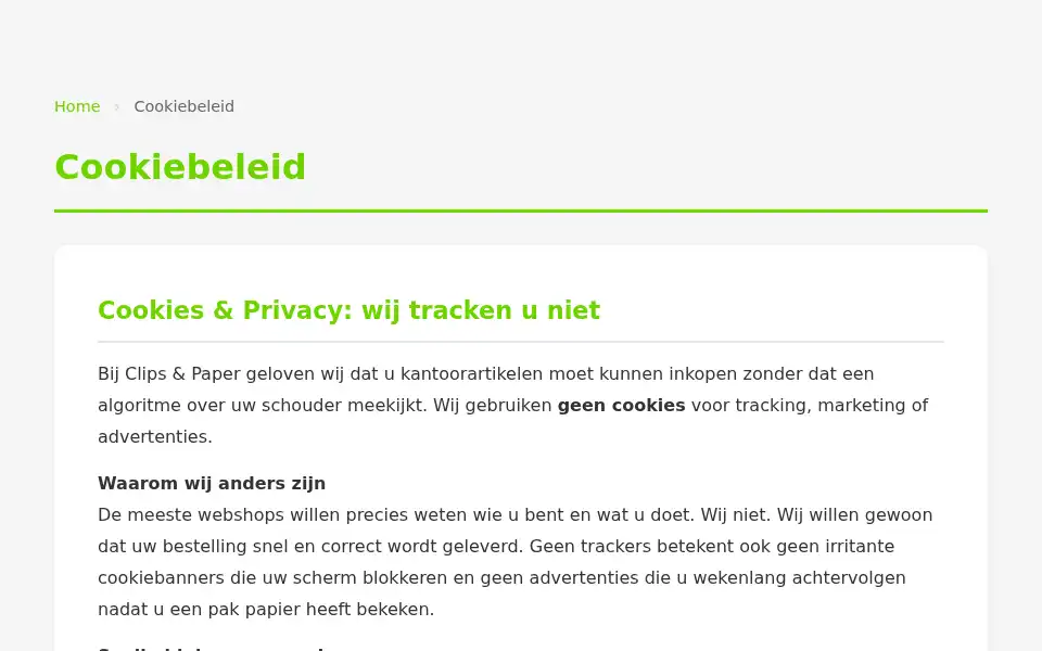Screenshot of clipsandpaper.nl