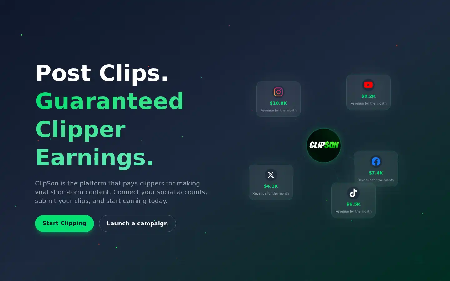 Screenshot of clipson.io
