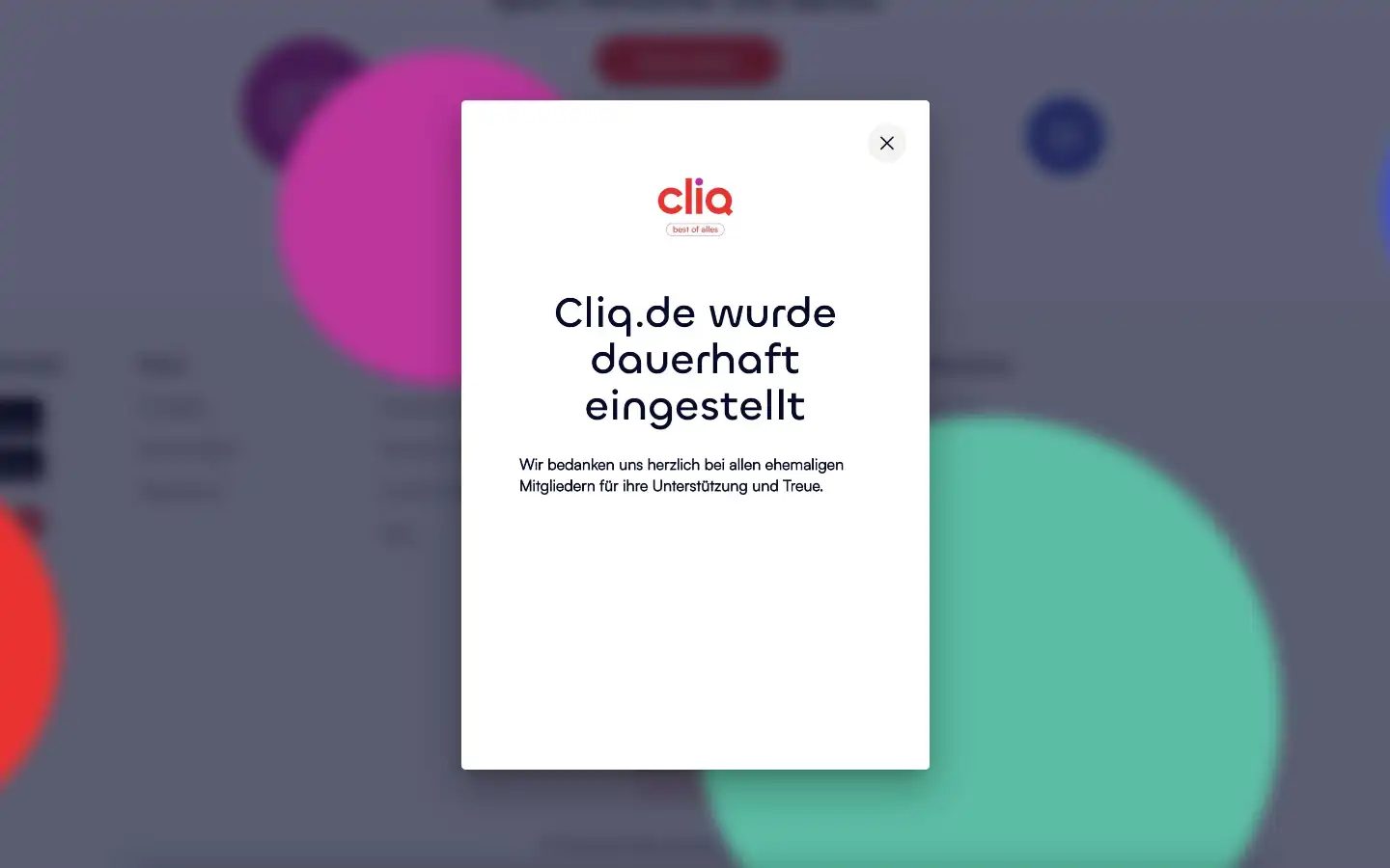 Screenshot of cliq.de
