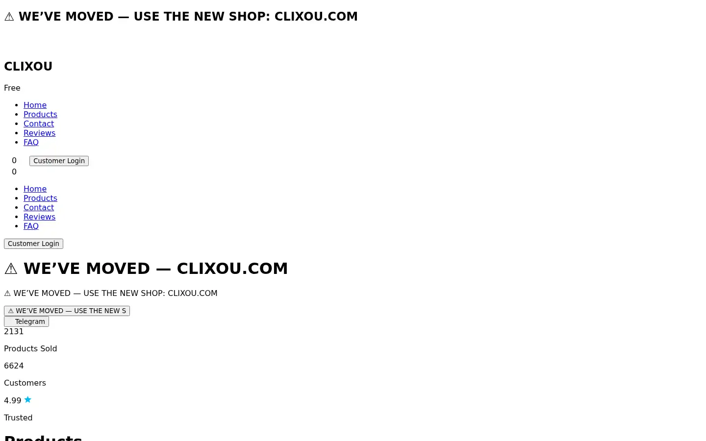 Screenshot of clixou.sellpass.io