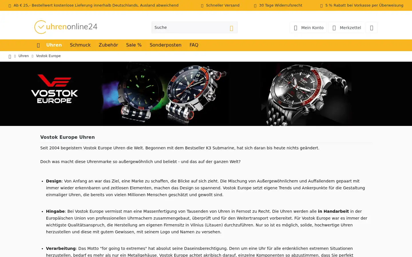 Screenshot of clocktraders.de