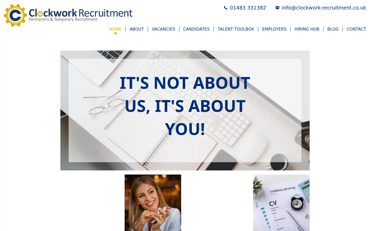 Screenshot of clockwork-recruitment.co.uk