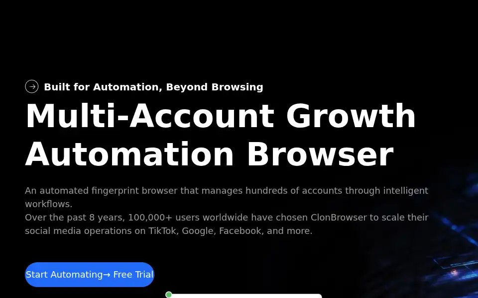 Screenshot of clonbrowser.com