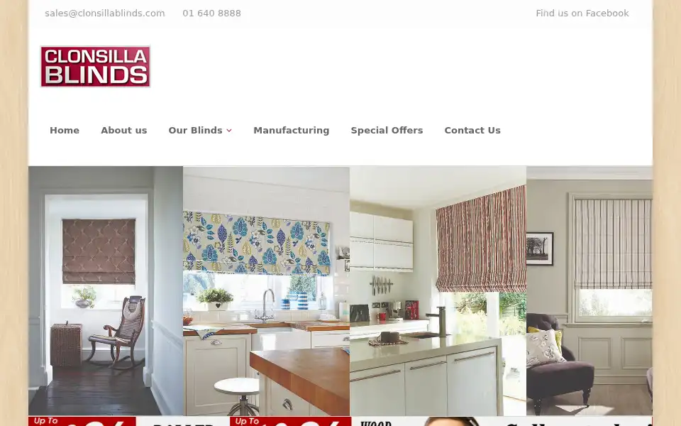 Screenshot of clonsillablinds.com