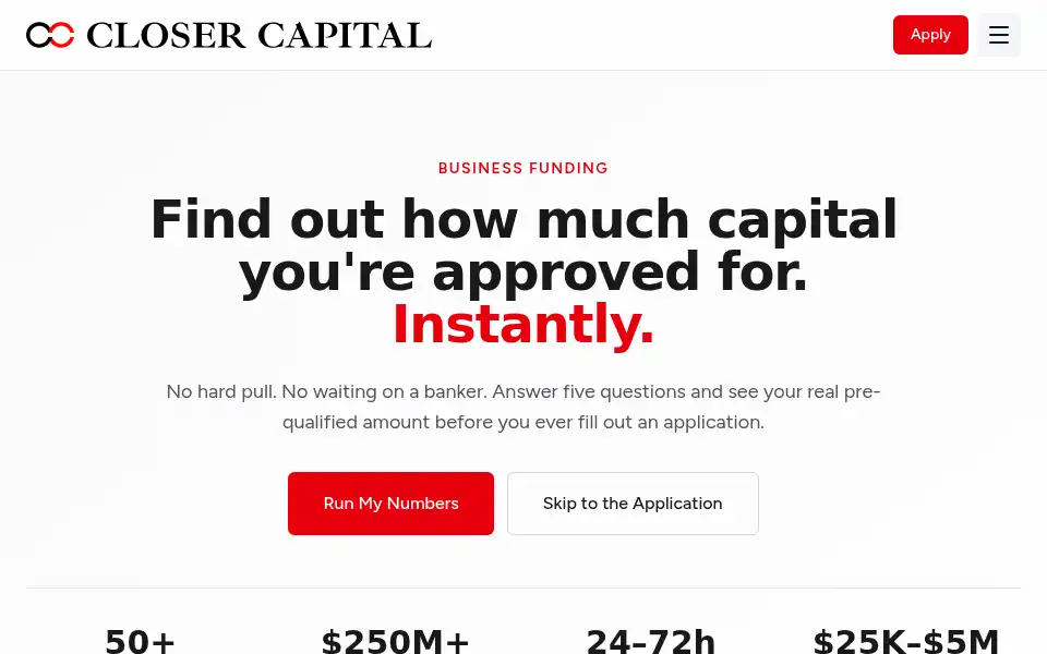 Screenshot of closercap.com