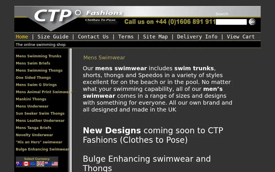Screenshot of clothestopose.co.uk