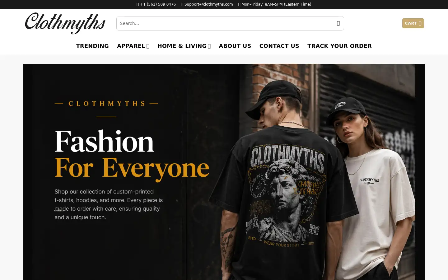 Screenshot of clothmyths.com