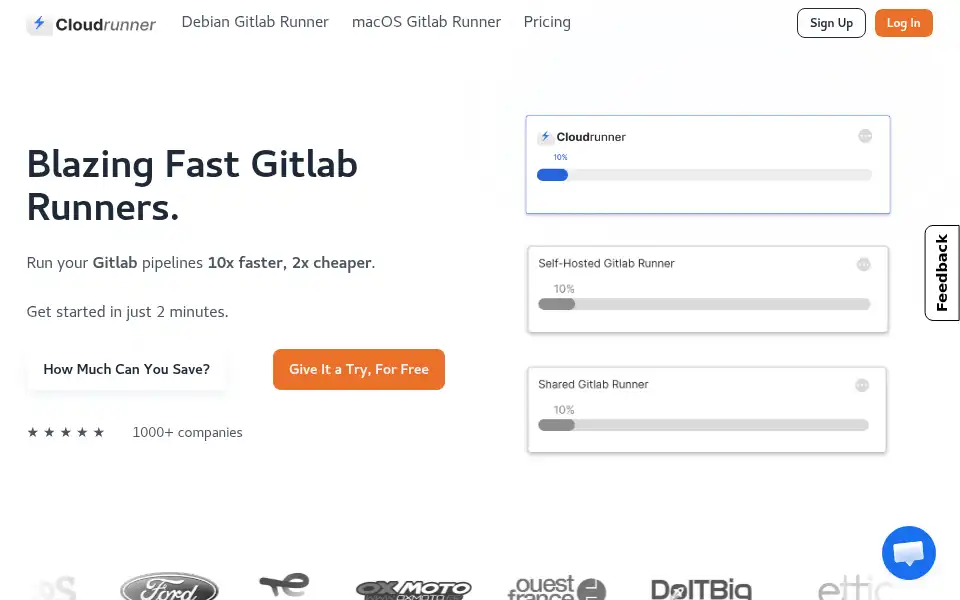 Screenshot of cloud-runner.com