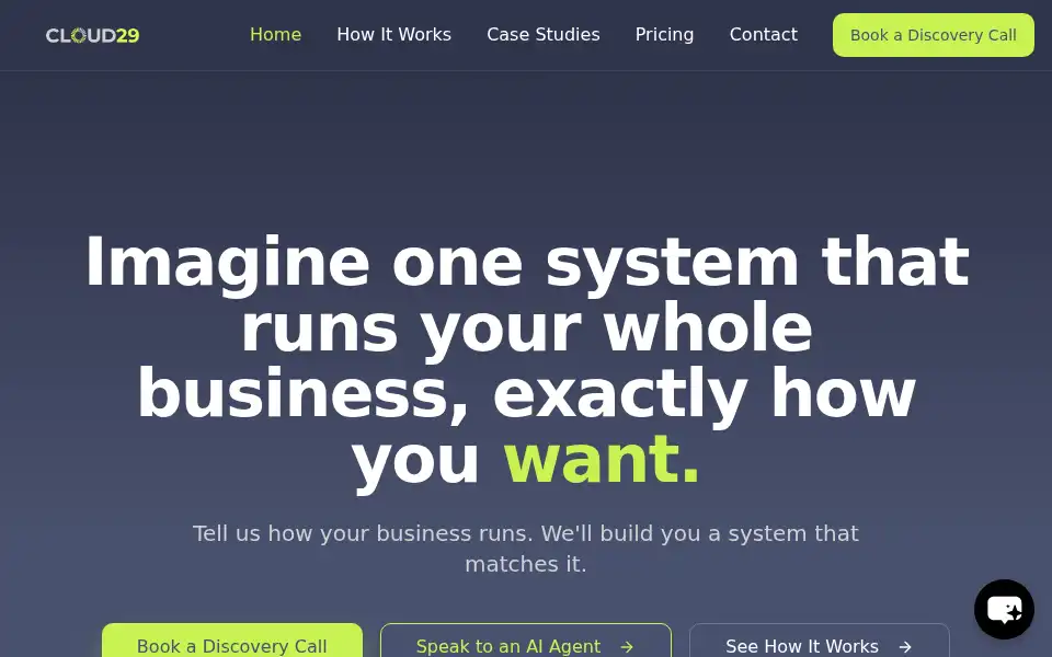 Screenshot of cloud29.ai