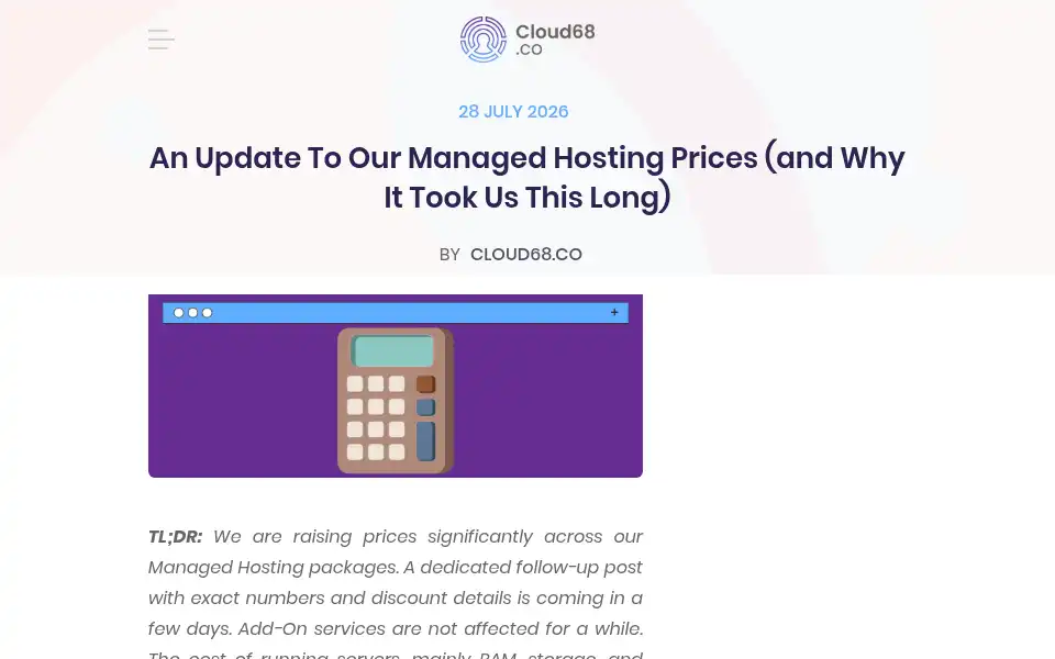 Screenshot of cloud68.co
