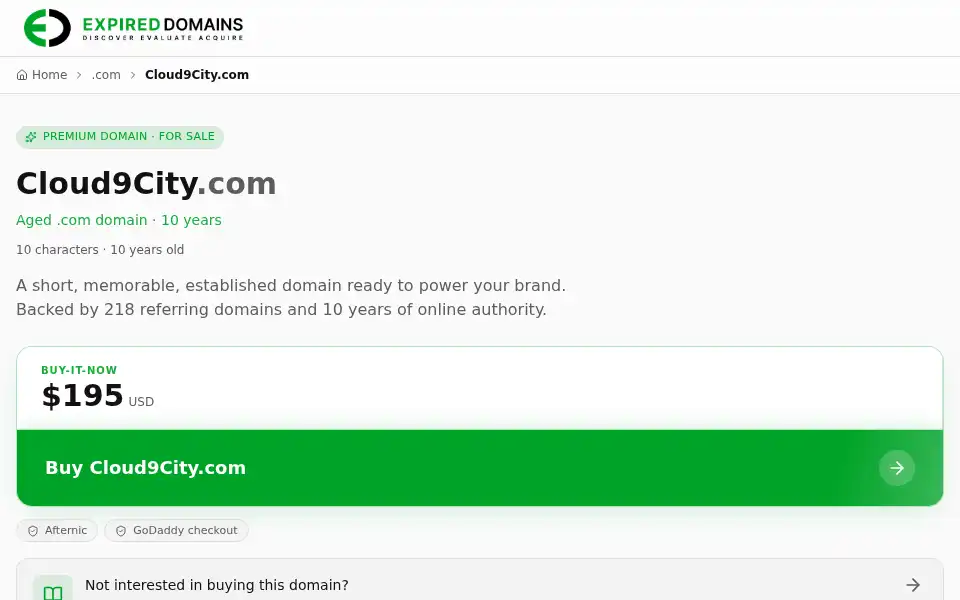 Screenshot of cloud9city.com