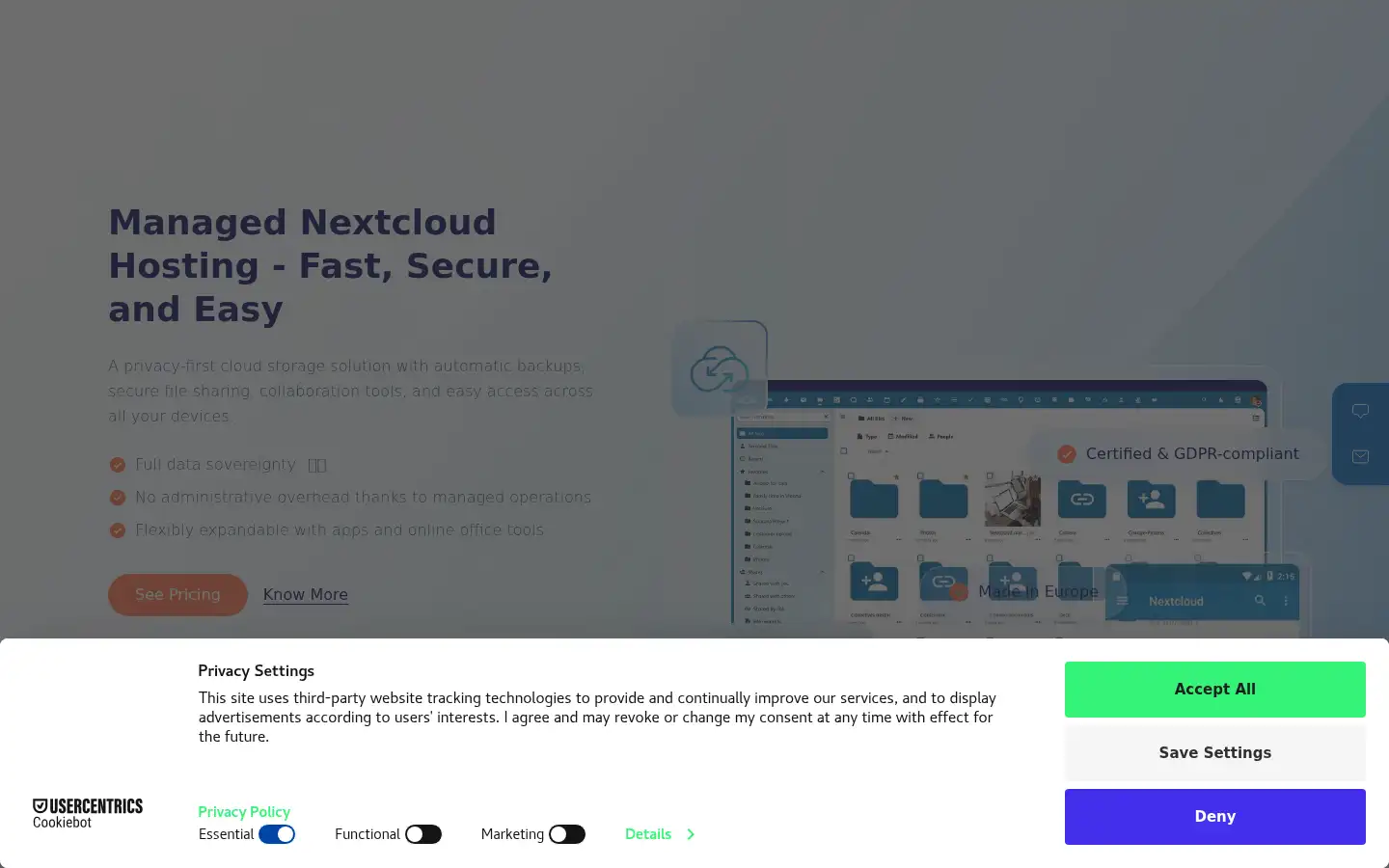 Screenshot of cloudbasedbackup.com