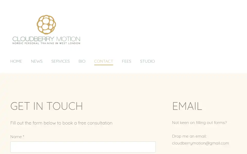 Screenshot of cloudberrymotion.com