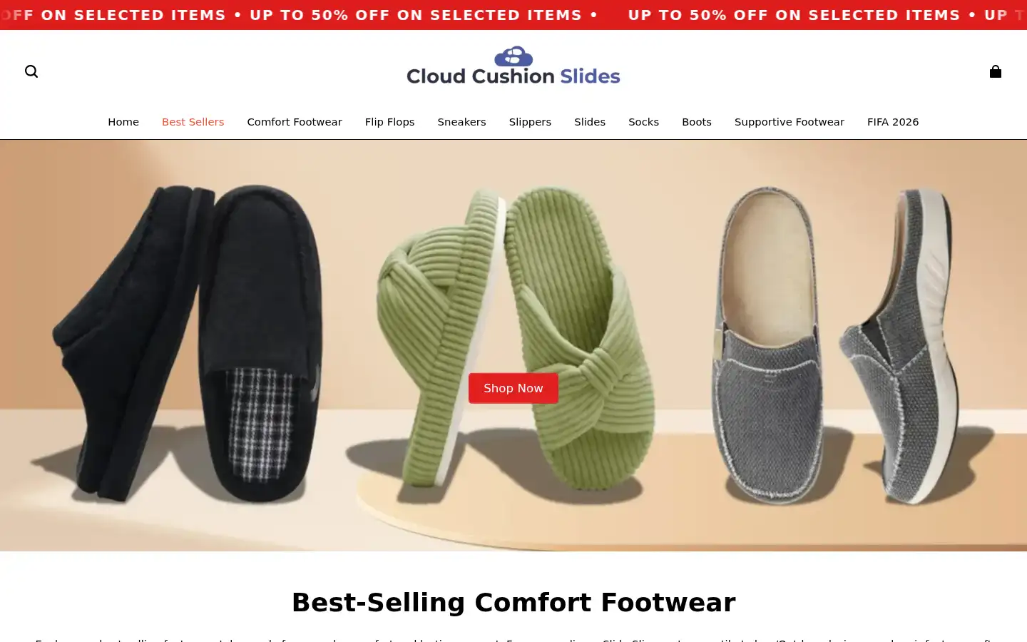 Screenshot of cloudcushionslides.com