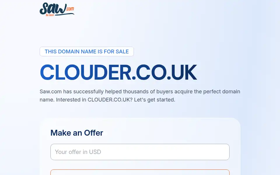 Screenshot of clouder.co.uk