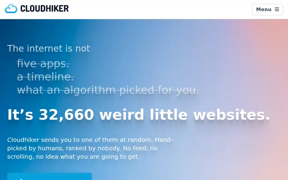 Screenshot of cloudhiker.net