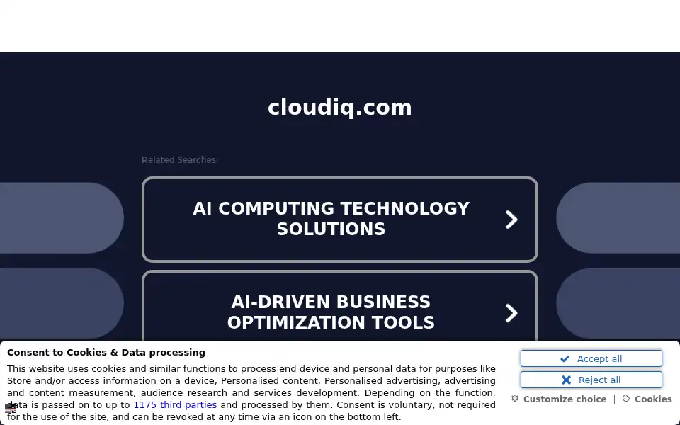 Screenshot of cloudiq.com