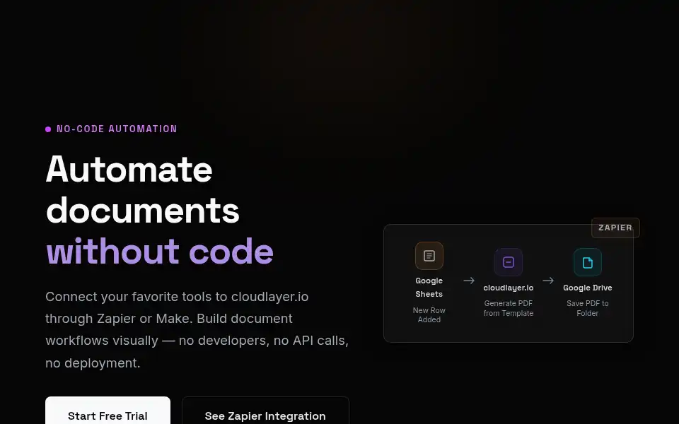 Screenshot of cloudlayer.io