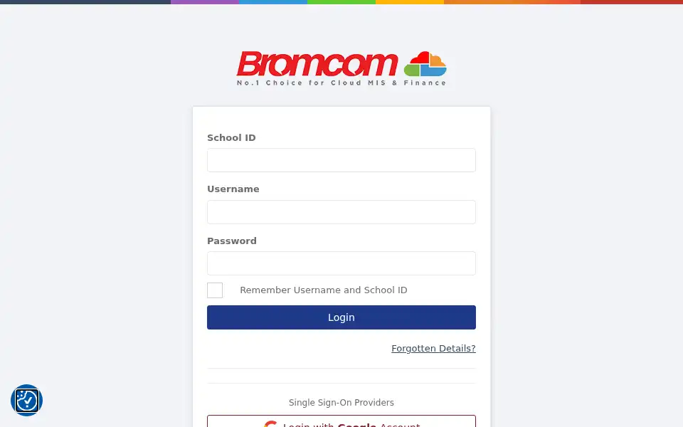 Screenshot of cloudmis.bromcom.com