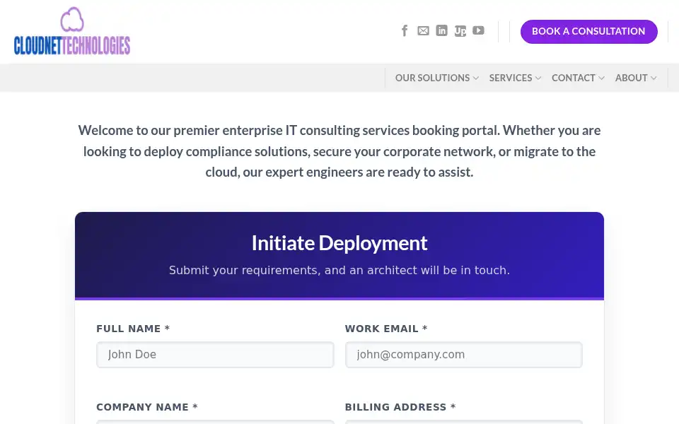 Screenshot of cloudnettech.co.uk